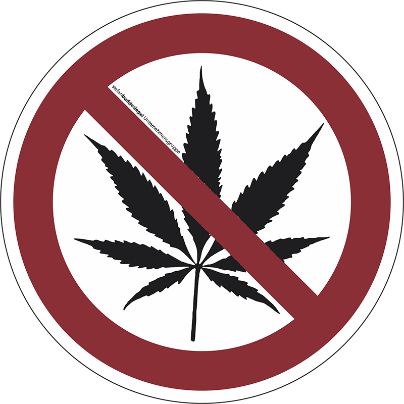 Sicherheitszeichen - Cannabis verboten